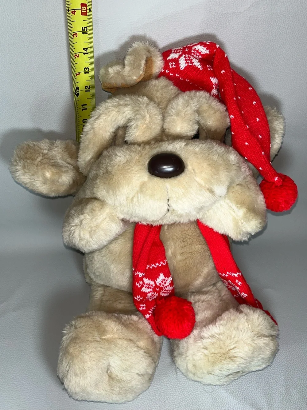 Kris Krinkles Shar Pei Plush Dog Tan 14